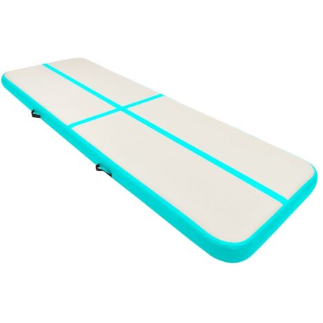 Tapis Salon,Tapis Chambre,Tapis gonflable de gymnastique avec pompe 300x100x15cm PVC Vert CFW65633 (1/5)
