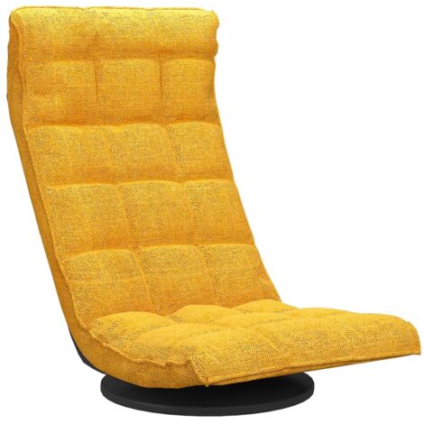 Chaise de salon,Chaise de sol pivotante Jaune moutarde Tissu CFW735219 (1/5)