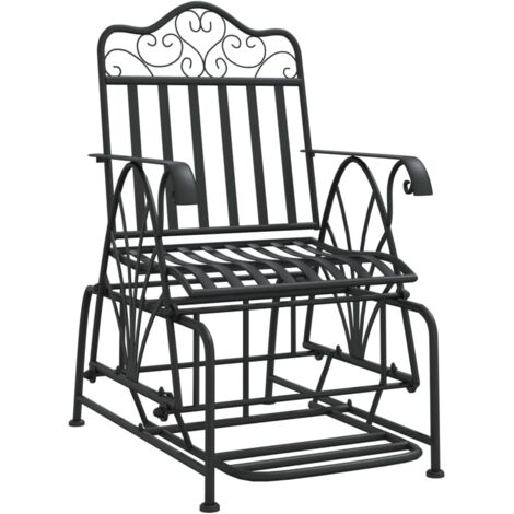 Banc d'intérieur,Banc coulissant 61 cm Noir Acier CFW65566 (1/5)