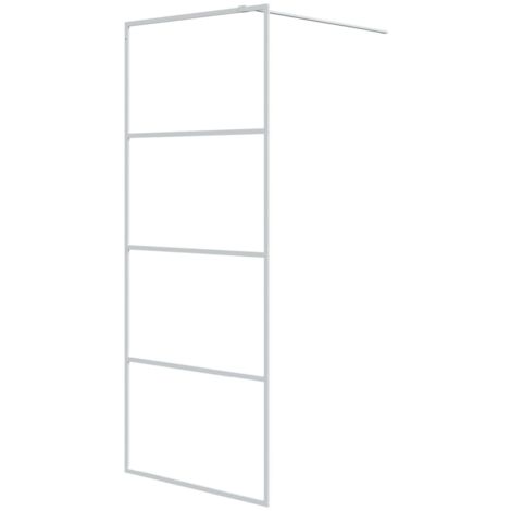 Paroi de douche，Écran de douche，Paroi fixe Blanc 80x195 cm Verre ESG transparent CFW72587 (1/5)
