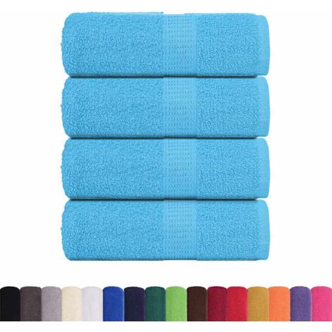 Serviettes de visage 4 pcs turquoise 30x30cm 360g/m² 100% coton CFW469620 (1/5)