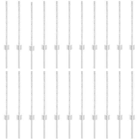 Poteaux de clôture 22 pcs U-Channel Argent 100 cm Acier CFW3714938 (1/5)