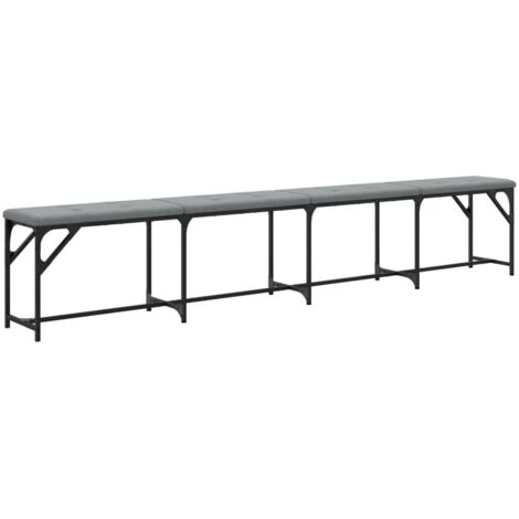 Banc d'intérieur,Banc à manger gris clair 248x32x45 cm acier et tissu CFW65424 (1/5)