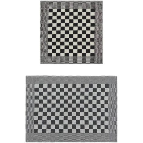 Ensemble de serviettes 10 pcs noir et blanc coton CFW190323 (1/5)