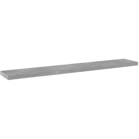 Panneaux de bibliothèque 4 pcs，Étagères murales Gris béton 60x10x1,5cm Aggloméré151988 (1/5)