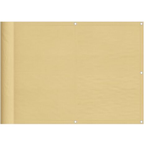 Écran de balcon,Brise Vue de terrasse,Toile de Balcon sable 75x400 cm 100% polyester oxford CFW438791 (1/5)