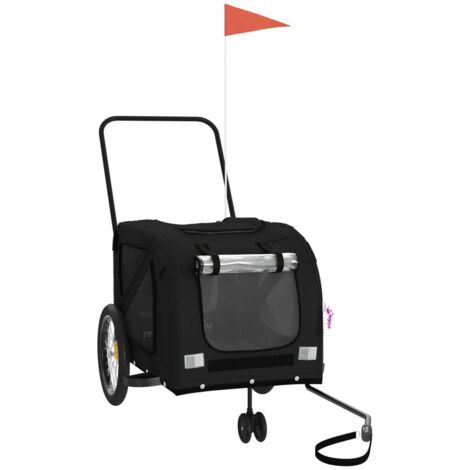 Remorque de vélo pour animaux de compagnie noir CFW47669 (1/5)