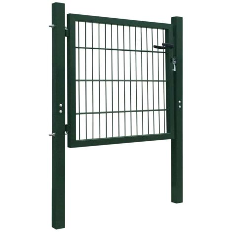 Porte de jardin，Portail de jardin，Portillon Acier Vert 105x150 cm CFW46273