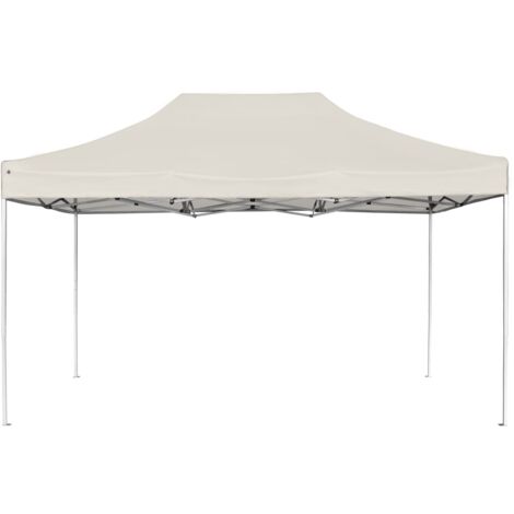 Tonnelle de jardin,Tente de réception pliable Aluminium 4,5x3 m Crème CFW63799 (1/5)