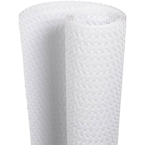 Paravents de balcon 10 pcs，Écran de balcon，Brise-vue blanc 255x19 cm résine tressée CFW310778
