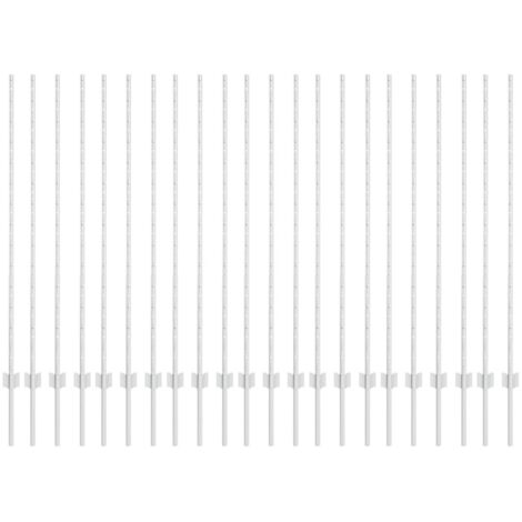Poteaux de clôture 44 pcs U-Channel Argent 180 cm Acier CFW6238694 (1/5)