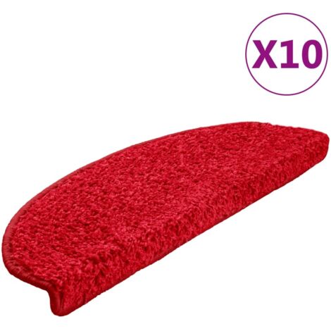 Tapis d'escalier 10 pcs,Paillasson d'escalier 65x21x4 cm Rouge CFW310778 (1/5)