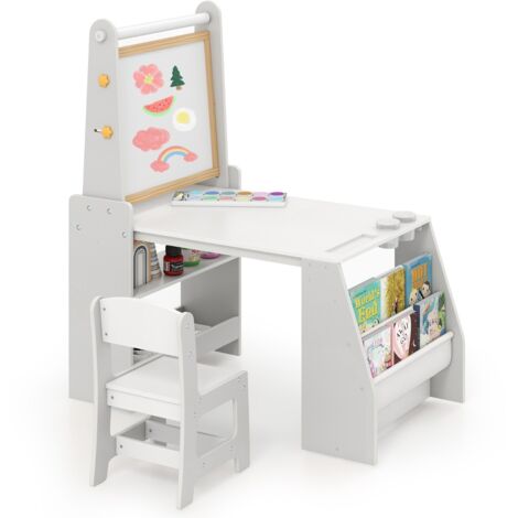 Bureau Et Chaise Enfant Réglable En Hauteur - 80 Cm De Large, Correcteur Posture - Pour étude Et Jeux - 4