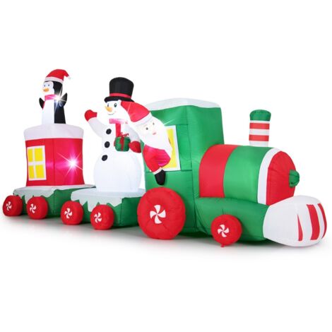 Décorations Noël En Peluche Pour Escalier - Set Pingouin, Père Noël, Bonhomme De Neige - Neige Artificielle Incluse - 12