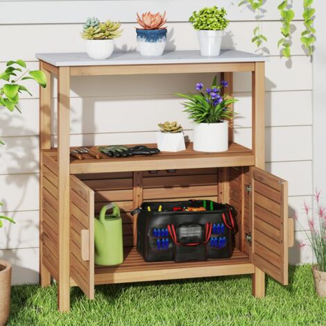 Cuisine Extérieur en Bois de Sapin pour Enfant, Table de Rempotage avec Auvent Réglable, Tableau Noir, Etabli de Travail de Plantation pour 3+ Ans | Leroy Merlin Cuisine Extérieur en Bois de Sapin pour Enfant, Table de Rempotage avec Auvent Réglable, Tableau Noir, Etabli de Travail de Plantation pour 3+ Ans | Leroy Merlin