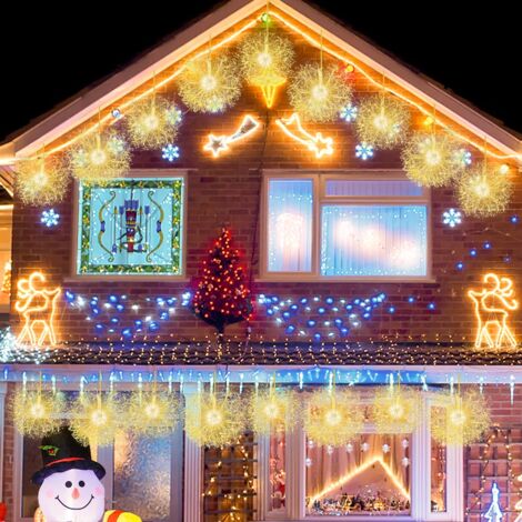 Lampe pissenlit Noël suspendre extérieur 1488 LED anti-intempéries