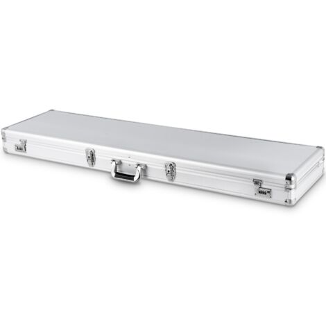 Mallette de stockage et transport en alliage d’aluminium, verrouillable, inserts en mousse, 133,5x34,5x11,5cm, Argenté (1/5)