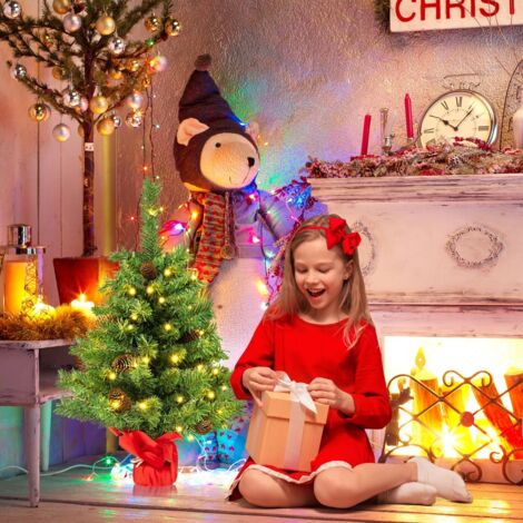 Sapins De Noël Artificiels Pré-éclairés à L'envers Avec Ensemble De Boules 98531022
