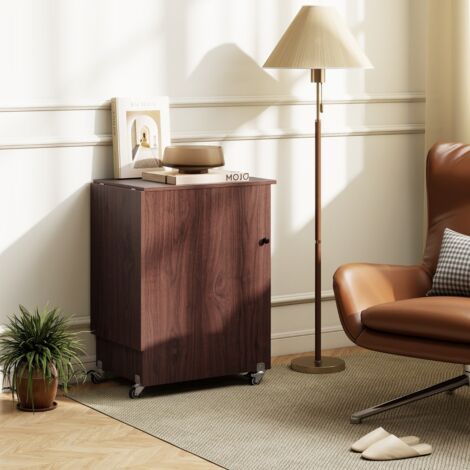 Table de Couture Pliante avec Station de Charge Chariot de Bricolage avec Étagère et Tiroirs Armoire de Rangement Brun Rustique