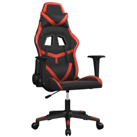 Chaise de jeu,Chaise de bureau de massage Noir et rouge Similicuir CFW55580 (1/5)