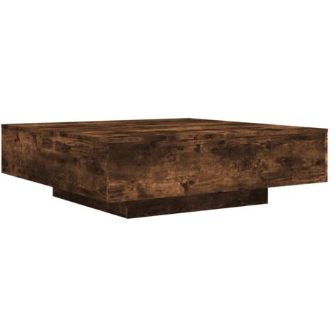 Table basse,Table d'appoint, Table de Salon chêne fumé 100x100x31 cm bois d'ingénierie CFW74371 (1/5)