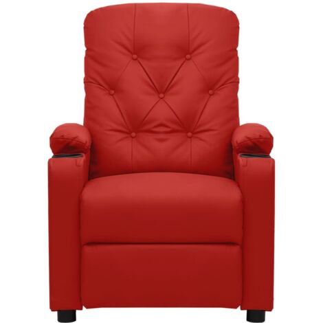 Fauteuil de Salon,Chaise,Fauteuil inclinable Rouge bordeaux Similicuir CFW857567 (1/5)