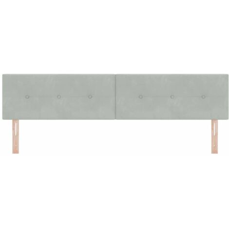 Tête de lit，Panneau décoratif Montage mural Gris clair 200 cm Velours CFW7102803 (1/5)