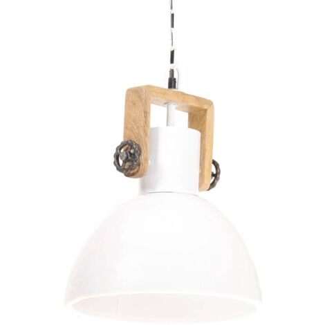 Lampe suspendue industrielle 25 W Blanc Rond 30 cm E27 CFW56343 (1/5)
