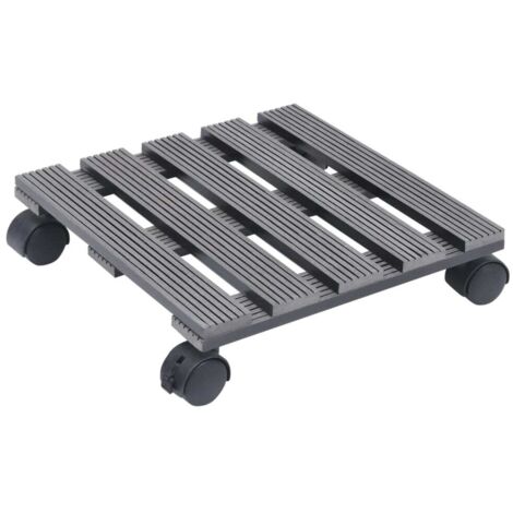 Chariots à plantes 2 pcs Gris 30x30x7,5 cm WPC CFW504313 (1/5)