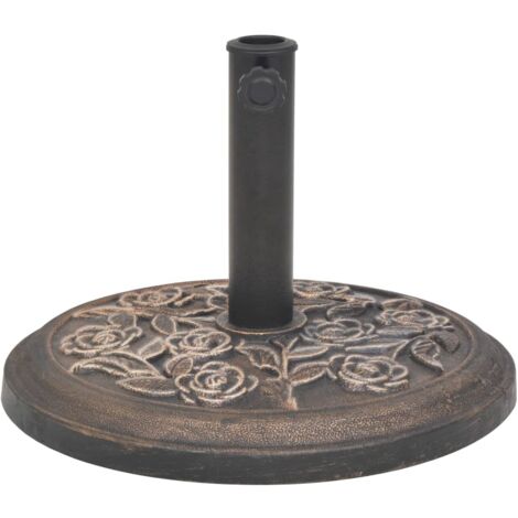 Pied de parasol pour table de jardin balcon résine bronze stable 9kg