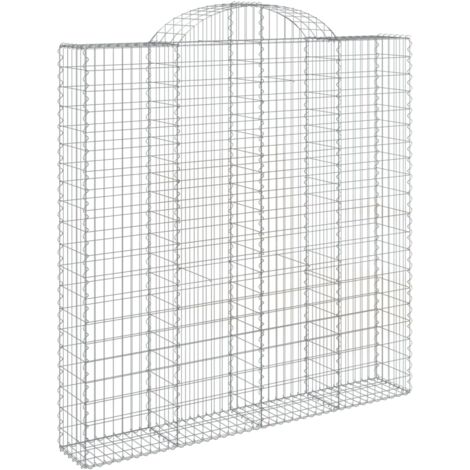 Panier de gabions arqué 200x30x200/220 cm Fer galvanisé CFW863775 (1/5)