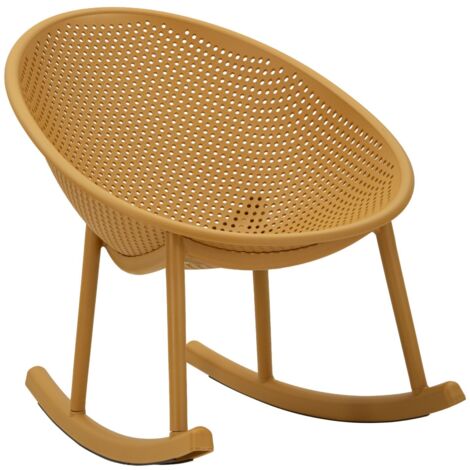 Chaise Roching Ibiza moutarde Cm 66x88x80 (hauteur d'assise Cm 38) (1/5)