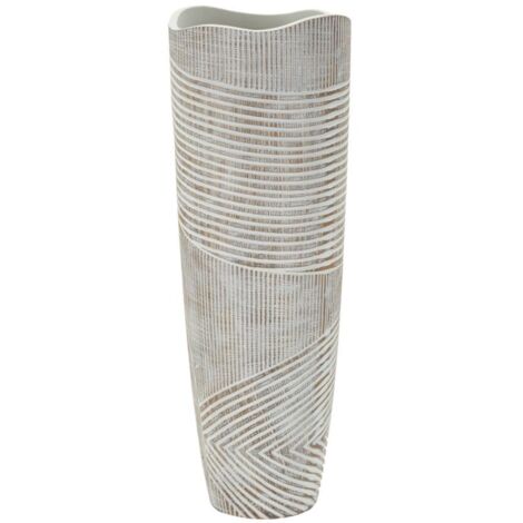 Pot en résine et bois, Ø 19 x 55 cm (1/5)