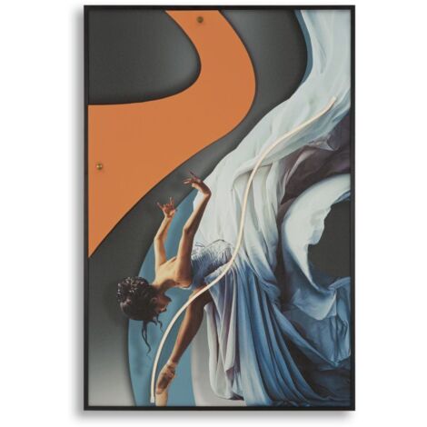 Impression sur toile avec danseuse LED Cm 60X3,5X90 (Application acrylique 3D) (1/5)
