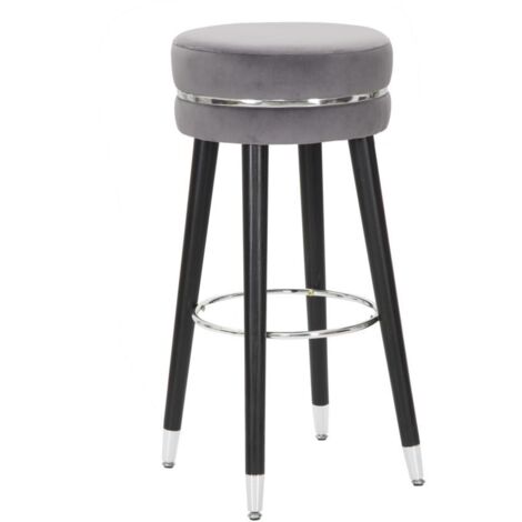 Tabouret de bar Paris Grigio/Argent Cm Ø 35X74 (1/5)