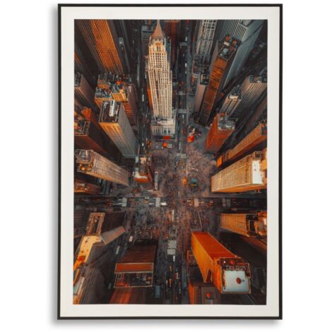 Impression sur toile New York laquée avec cadre -B- Cm 72X4X102 (1/5)