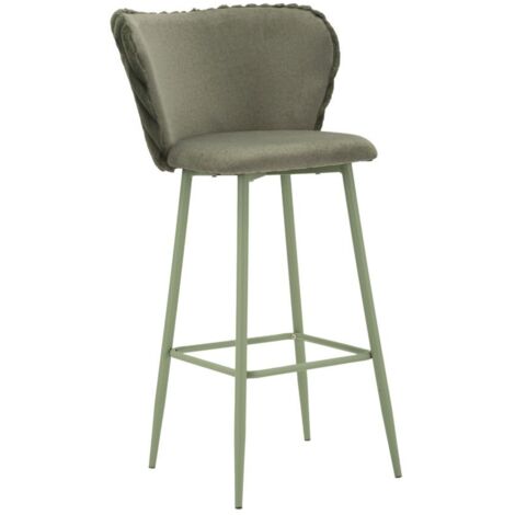 Tabouret de bar Alaska -B- Vert, lot de 2 pièces, 55 x 58 x 106 cm (hauteur d'assise 77 cm) (1/5)