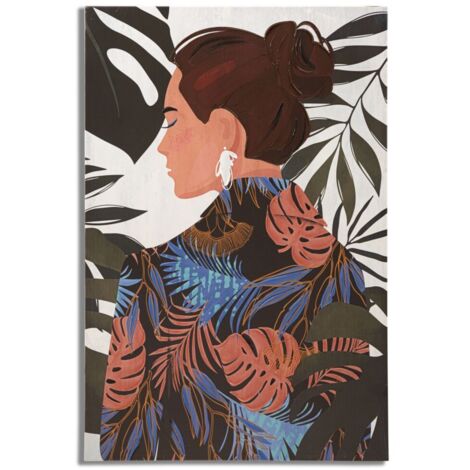 Impression/peinture murale Lady Jungle -B- 80 x 2,8 x 120 cm (1/5)