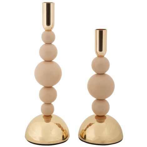 Bougeoir rose Bolly, lot de 2 pièces (cm) (1/5)