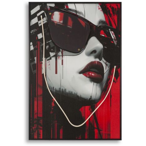 Impression sur toile avec LED Psyco -A- Cm 60X3,5X90 (Application acrylique 3D) (1/5)