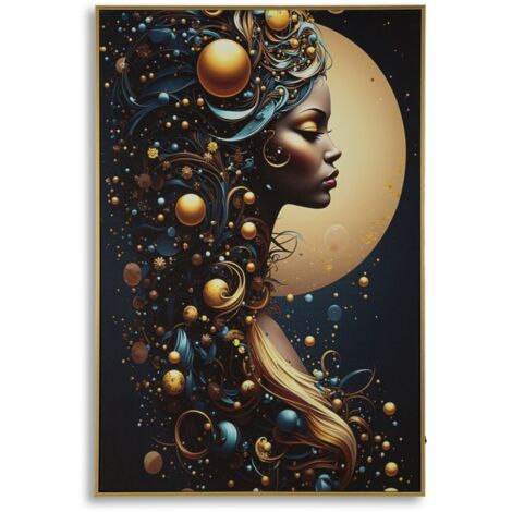 Impression sur toile avec LED Minerva laquée avec cadre -A- 60 x 3,5 x 90 cm (1/5)