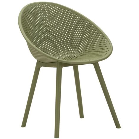 Ensemble de 2 chaises Ibiza vertes, 59 x 59 x 83 cm (hauteur d'assise 45 cm) (1/5)