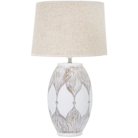 Lampe de table ovale en polyrésine Atene, Ø 38 x 67 cm (1/5)
