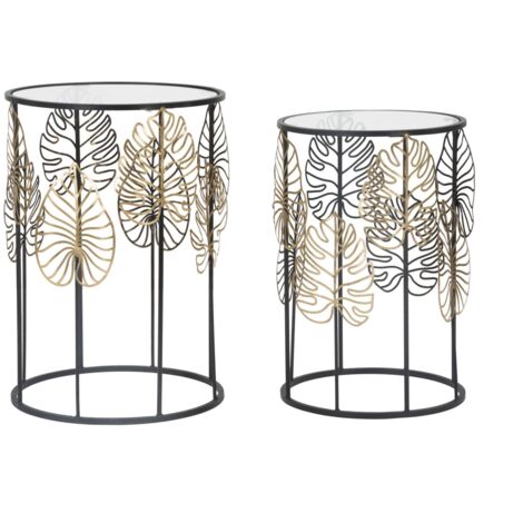 Table Foglie Glam Coppia Cm Ø 38X55-33X50 (1/5)