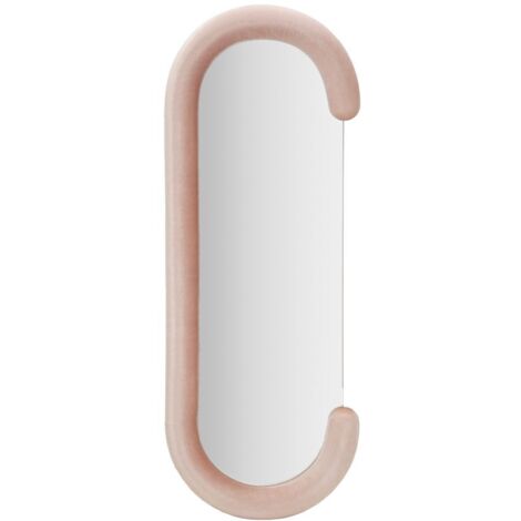 Miroir mural Chantal en velours rose 60 x 7 x 160 cm (1/5)