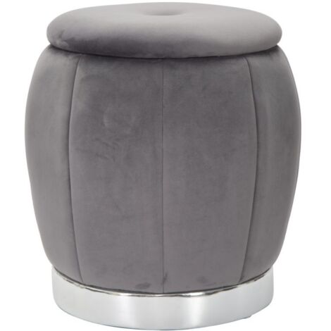 Puff/Storage Paris Grigio/Silver Cm Ø 43X43 (1/5)