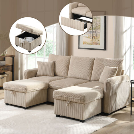 Canapé d'angle Sofa Marron Mousse 188x186x86cm (1/5)