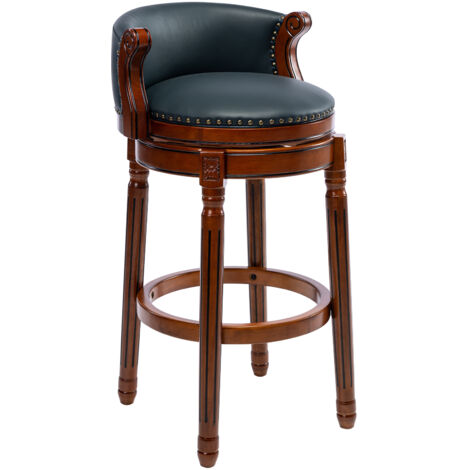 Tabourets de bar  Chaise de bar  Tabouret Haut Bleu Bois 54.8x54.8x96cm (1/5)