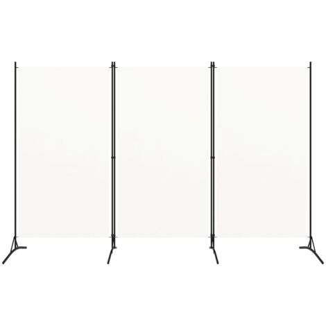 INLIFE Cloison de séparation 3 panneaux Blanc crème 260x180 cm (1/5)