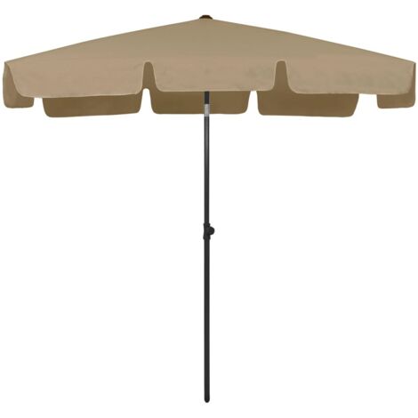 Parasol de plage,Protection Solaire UV Taupe 200x125 cm -54206 (1/5)